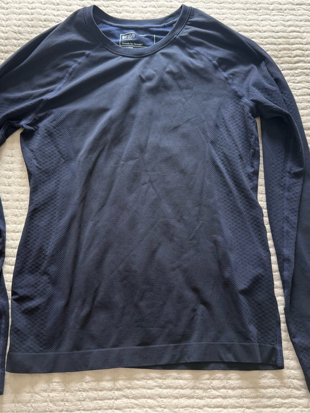 Women’s Figs Navy Long-Sleeve Salta